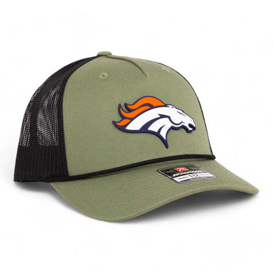 Denver Broncos 3D Snapback Trucker Rope Hat- Loden/ Black