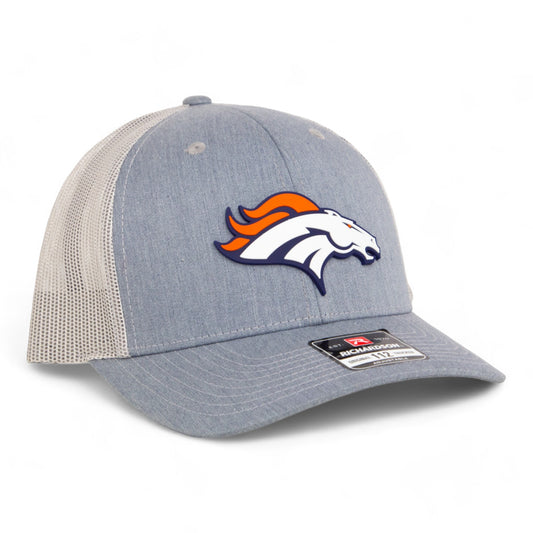 Denver Broncos 3D Snapback Trucker Hat- Heather Grey/ Light Grey