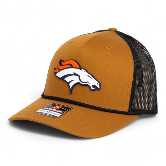 Denver Broncos 3D Snapback Trucker Rope Hat- Caramel/ Black