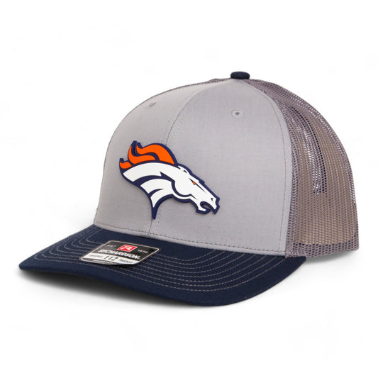 Denver Broncos 3D Snapback Trucker Hat- Grey/ Charcoal/ Navy