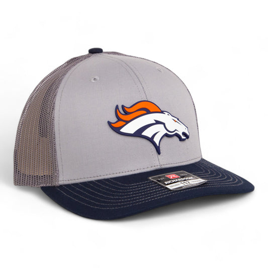 Denver Broncos 3D Snapback Trucker Hat- Grey/ Charcoal/ Navy