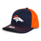 Denver Broncos 3D Snapback Trucker Hat- Navy/ Orange