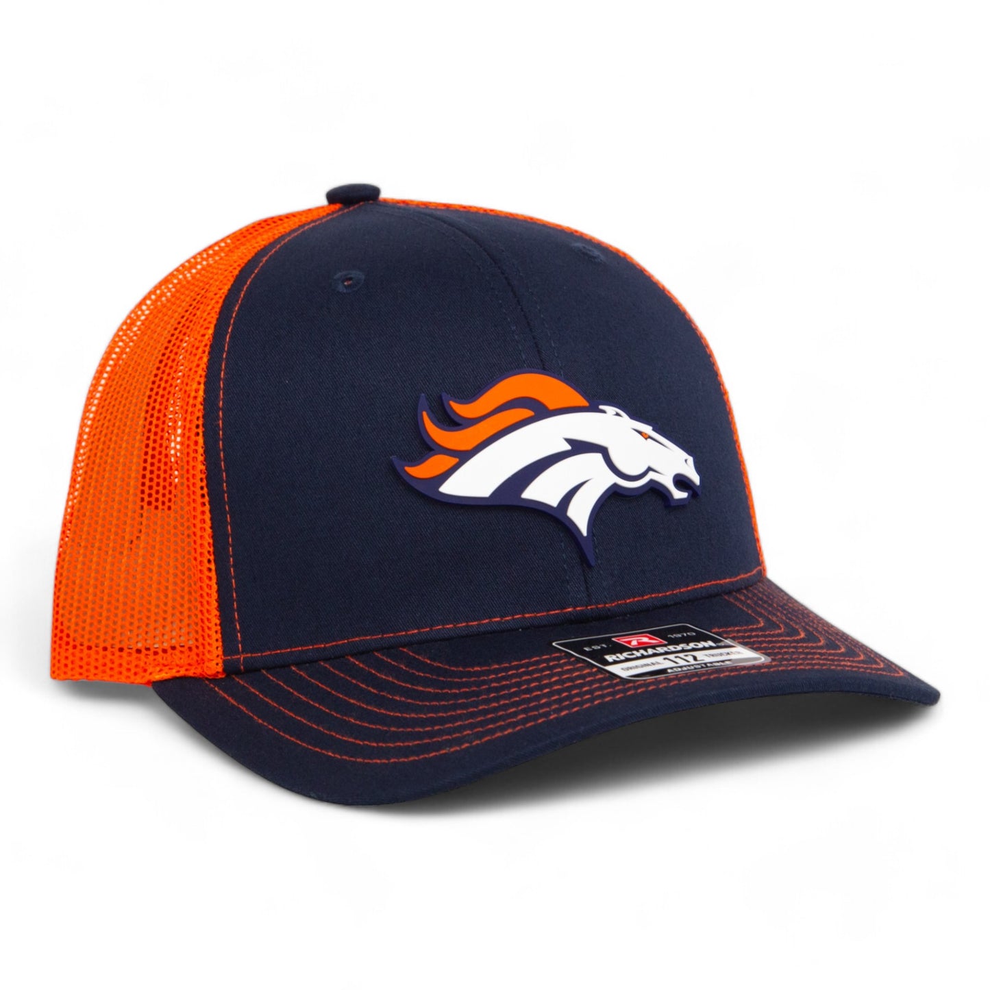 Denver Broncos 3D Snapback Trucker Hat- Navy/ Orange