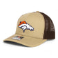 Denver Broncos 3D Snapback Trucker Hat- Tan/ Coffee