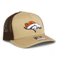 Denver Broncos 3D Snapback Trucker Hat- Tan/ Coffee