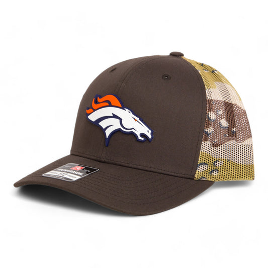 Denver Broncos 3D Snapback Trucker Hat- Brown/ Desert Camo