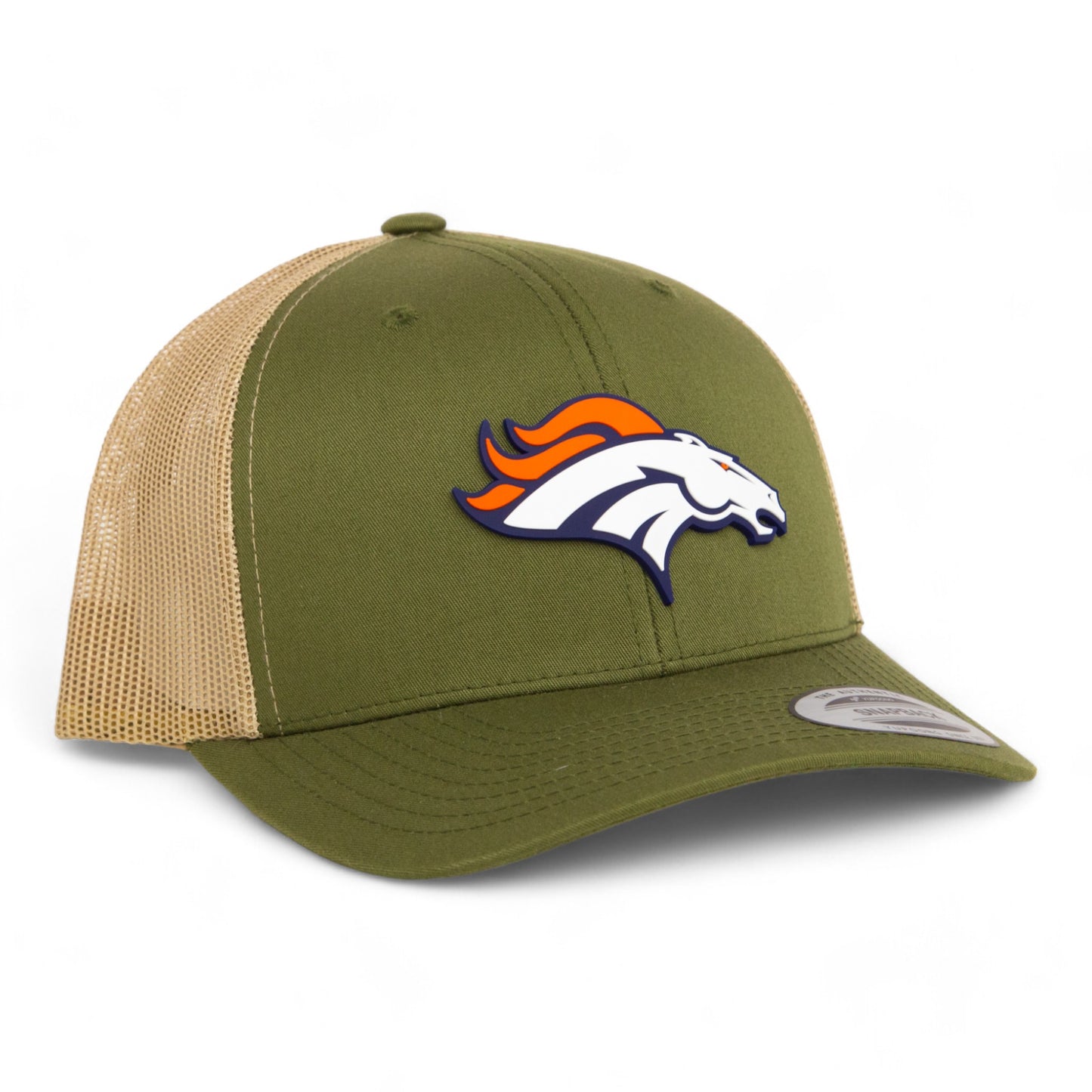 Denver Broncos 3D YP Snapback Trucker Hat- Moss/ Tan