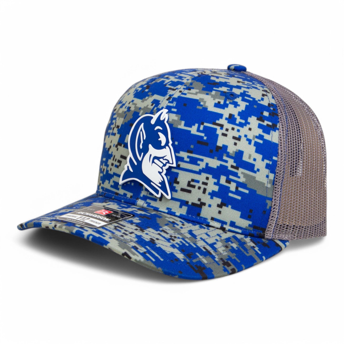 Duke Blue Devils 2025 Final Four 3D Snapback Trucker Hat- Royal Digital Camo