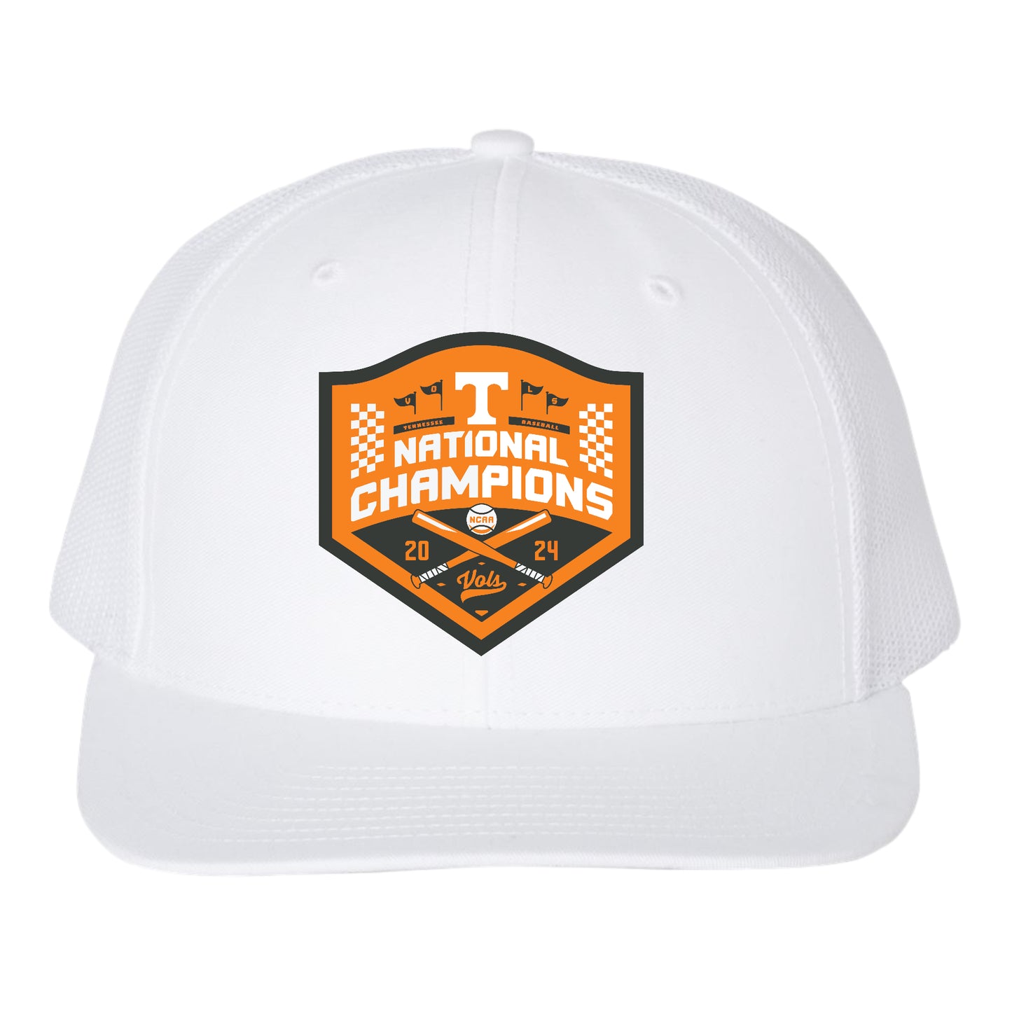 Tennessee Volunteers 2024 Men's College World Series Champions 3D Snapback Trucker Hat- White