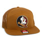 Florida State Seminoles 3D Snapback Seven-Panel Trucker Hat- Caramel