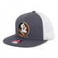 FSU Seminoles 2024 Men's College World Series 3D PVC Patch Wool Blend Flat Bill Hat- Charcoal/ White