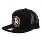 FSU Seminoles 2024 Men's College World Series 3D Snapback Seven-Panel Trucker Hat- Black