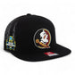 FSU Seminoles 2024 Men's College World Series 3D Snapback Seven-Panel Trucker Hat- Black