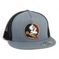 Florida State Seminoles 3D YP Snapback Flat Bill Trucker Hat- Heather Grey/ Black