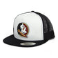 FSU Seminoles 2024 Men's College World Series 3D YP Snapback Flat Bill Trucker Hat- White/ Black