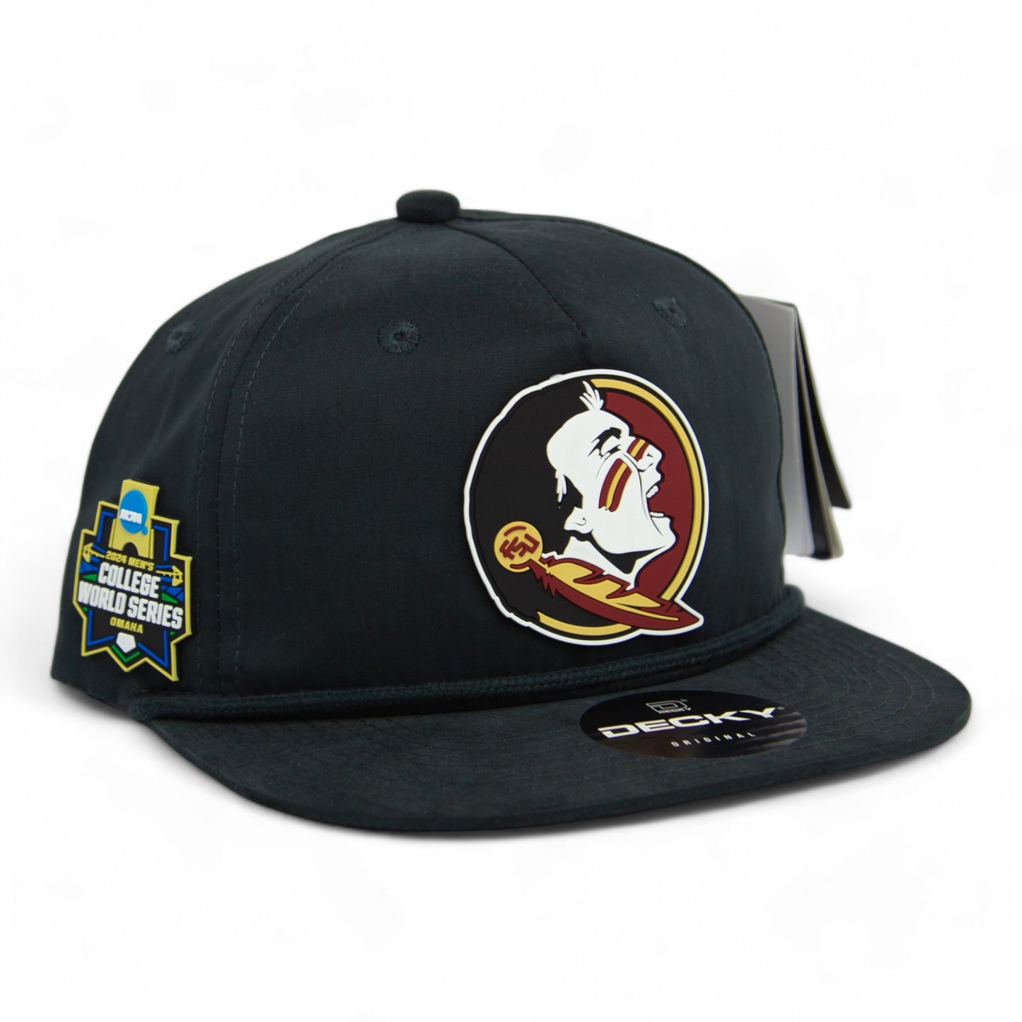 FSU Seminoles 2024 Men's College World Series 3D Classic Rope Hat- Charcoal