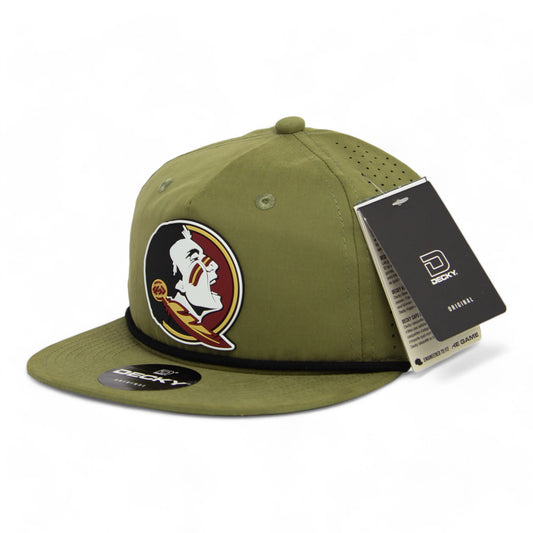 Florida State Seminoles 3D Perforated Rope Hat- Loden/ Black
