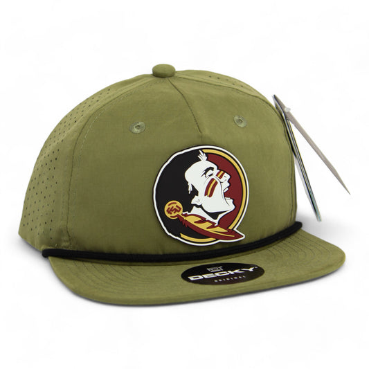 Florida State Seminoles 3D Perforated Rope Hat- Loden/ Black
