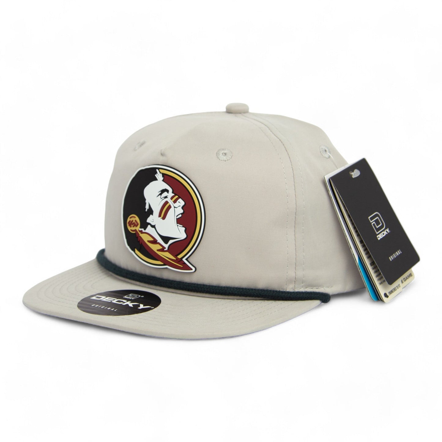 FSU Seminoles 2024 Men's College World Series 3D Classic Rope Hat- Grey/ Charcoal