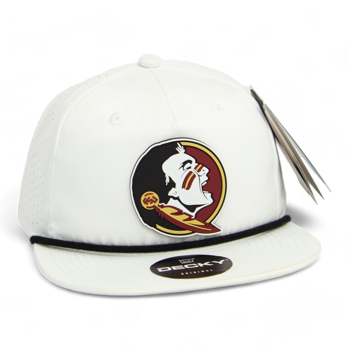 Florida State Seminoles 3D Perforated Rope Hat- White/ Black