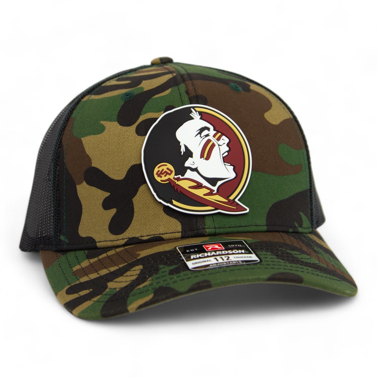 Florida State Seminoles 3D Patterned Snapback Trucker Hat- Army Camo/ Black