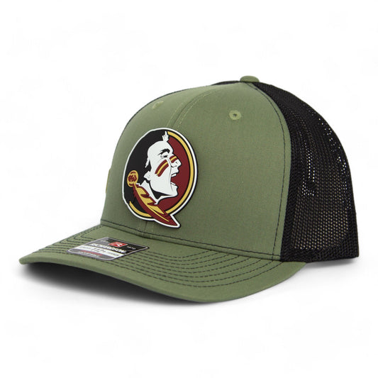 FSU Seminoles 2024 Men's College World Series 3D Snapback Trucker Hat- Loden/ Black