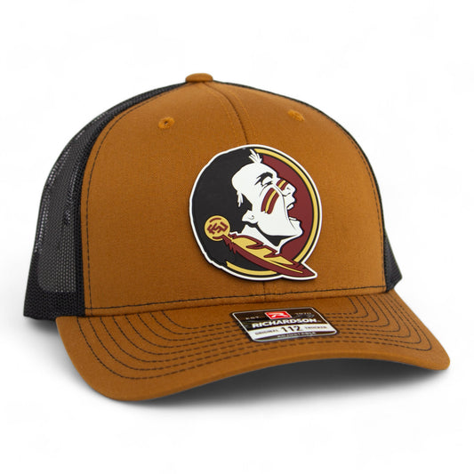 Florida State Seminoles 3D Patch Snapback Trucker Hat- Caramel/ Black