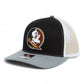 FSU Seminoles 2024 Men's College World Series 3D PVC Rubber Patch Hat- Black/ White/ Heather Grey
