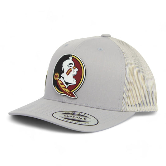 Florida State Seminoles 3D YP Snapback Trucker Hat- Silver
