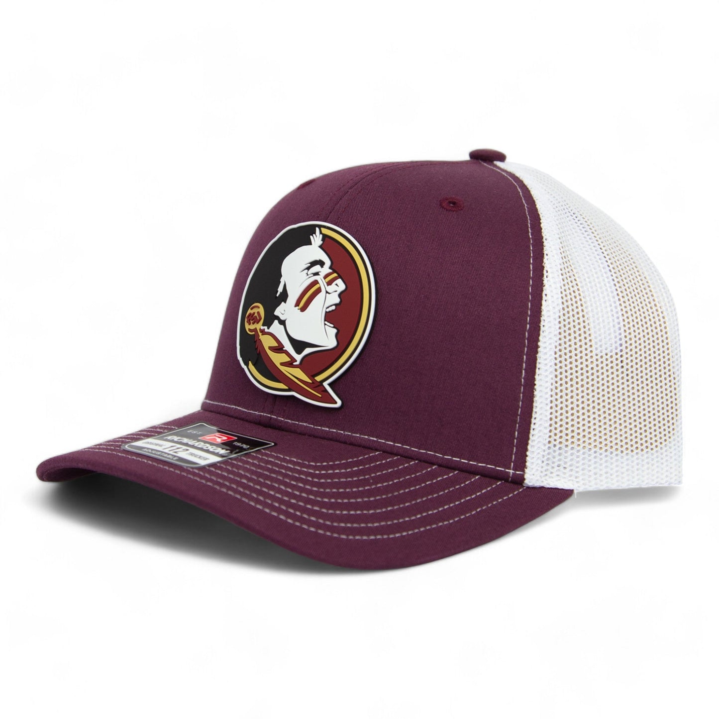 FSU Seminoles 2024 Men's College World Series 3D Patch Snapback Trucker Hat- Maroon/ White