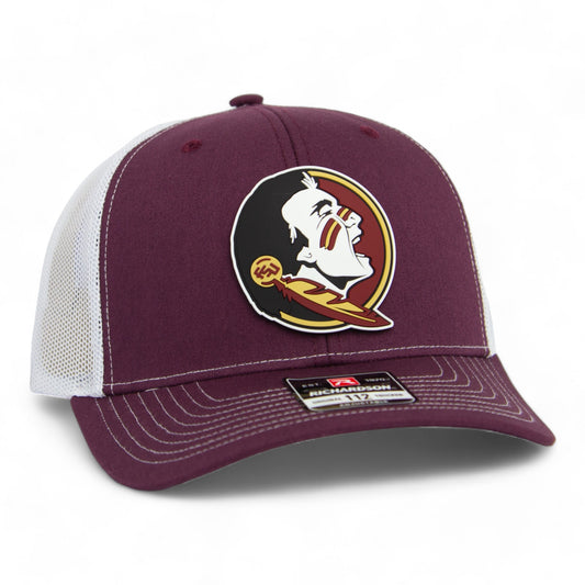 Florida State Seminoles 3D Patch Snapback Trucker Hat- Maroon/ White