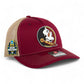 FSU Seminoles 2024 Men's College World Series 3D Snapback Trucker Hat- Cardinal/ Tan