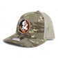 FSU Seminoles 2024 Men's College World Series 3D Patterned Snapback Trucker Hat- Military Digital Camo