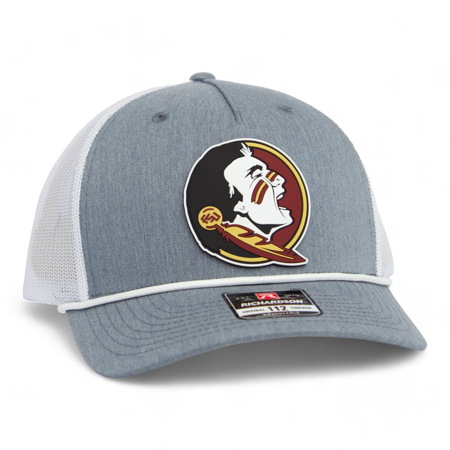 Florida State Seminoles 3D Snapback Trucker Rope Hat- Heather Grey/ White