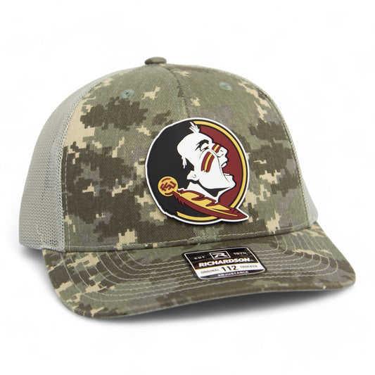 Florida State Seminoles 3D Patterned Snapback Trucker Hat- Military Digital Camo