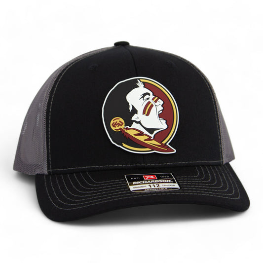 Florida State Seminoles 3D Patch Snapback Trucker Hat- Black/ Charcoal