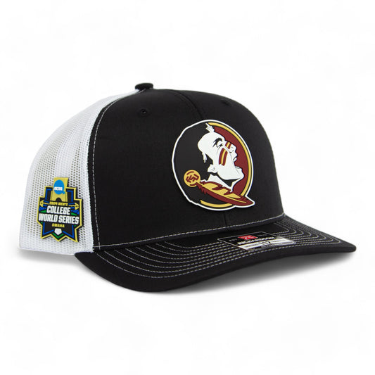 FSU Seminoles 2024 Men's College World Series 3D Snapback Trucker Hat- Black/ White