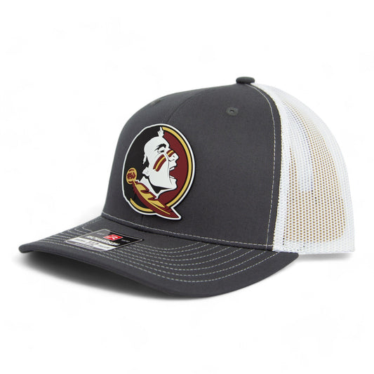 FSU Seminoles 2024 Men's College World Series 3D Snapback Trucker Hat- Charcoal/ White