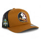 FSU Seminoles 2024 Men's College World Series 3D YP Snapback Trucker Hat- Caramel/ Black
