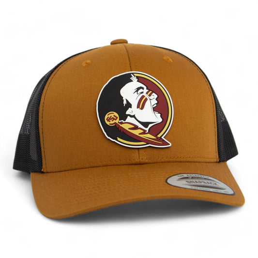 Florida State Seminoles 3D YP Snapback Trucker Hat- Caramel/ Black