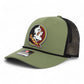 Florida State Seminoles 3D Snapback Trucker Rope Hat- Loden/ Black