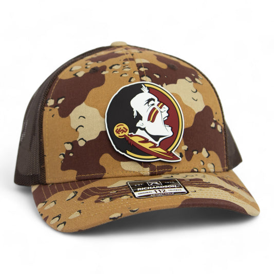 Florida State Seminoles 3D Patterned Snapback Trucker Hat- Desert Camo/ Brown