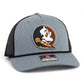 Florida State Seminoles 3D Snapback Trucker Rope Hat- Heather Grey/ Black