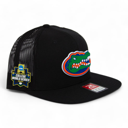 Florida Gators 2024 Men's College World Series 3D Wool Blend Flat Bill Hat- Black