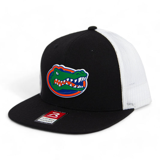 Florida Gators 2024 Men's College World Series 3D Wool Blend Flat Bill Hat- Black/ White