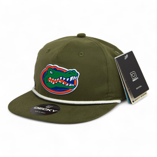 Florida Gators 2024 Men's College World Series 3D Classic Rope Hat- Olive/ White