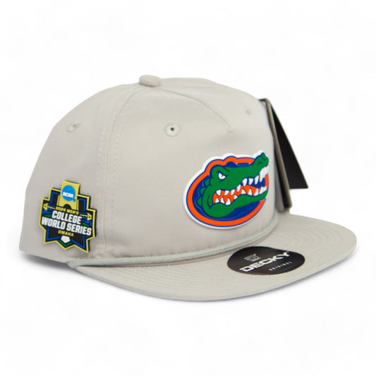 Florida Gators 2024 Men's College World Series 3D Classic Rope Hat- Grey