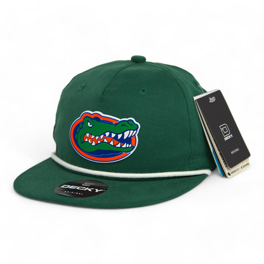 Florida Gators 2024 Men's College World Series 3D Classic Rope Hat- Forest/ White