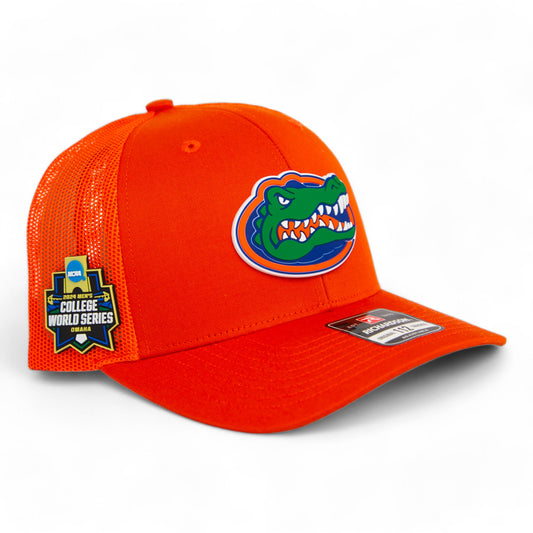 Florida Gators 2024 Men's College World Series Snapback Trucker Hat- Orange