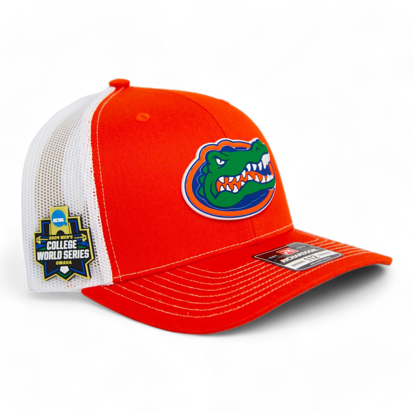 Florida Gators 2024 Men's College World Series Snapback Trucker Hat- Orange/ White